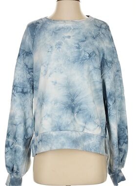 Cost Plus World Market Blue Tie-Dye Crewneck Sweatshirt